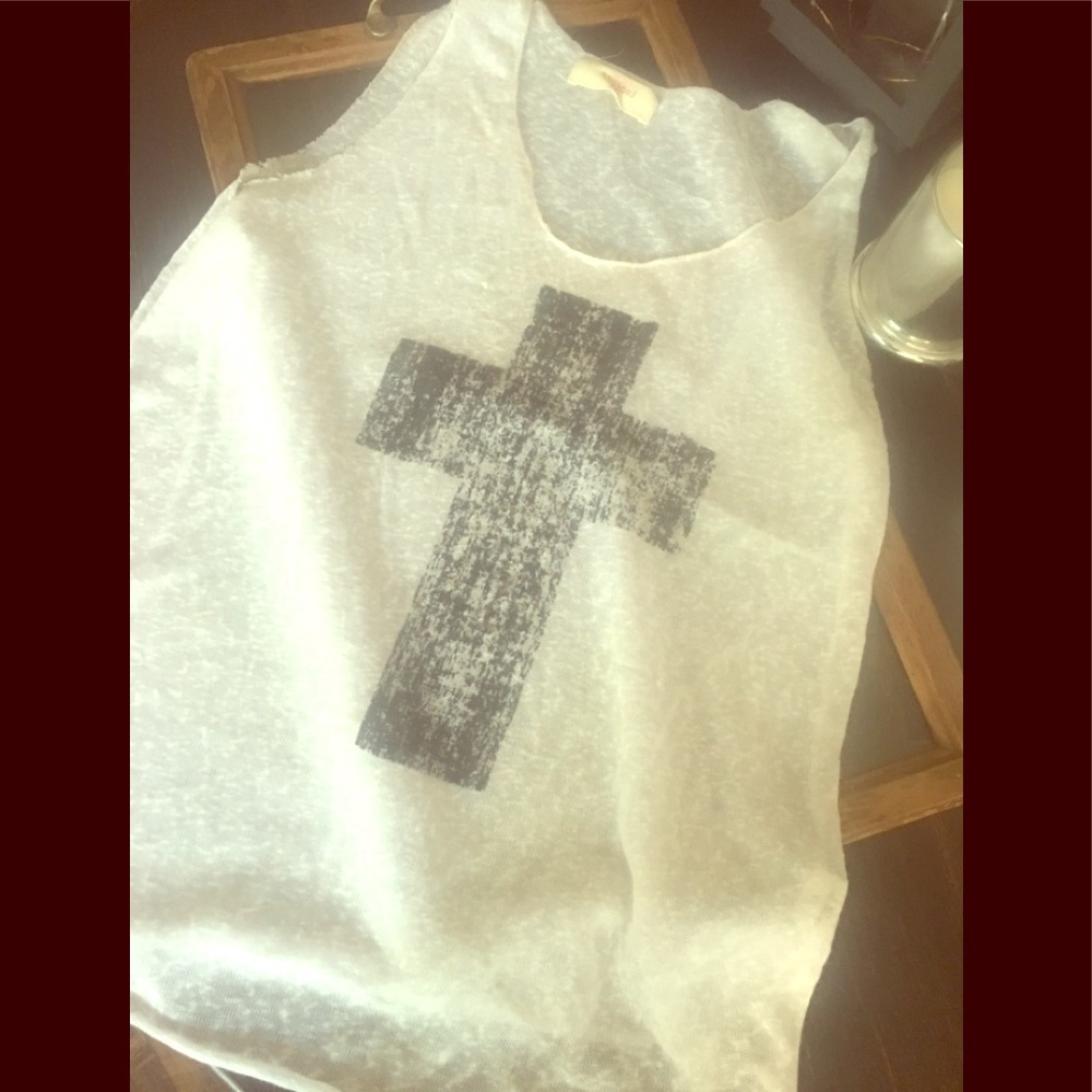 Blushed vintage Cross Tank Top